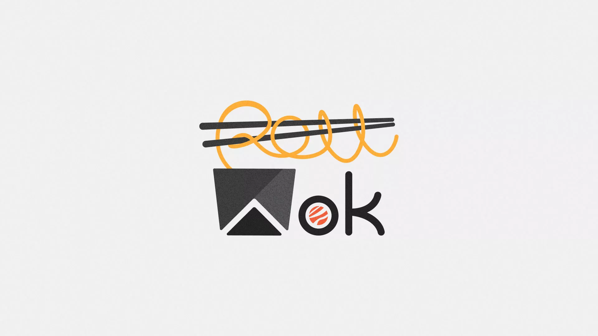 Разработка логотипа суши-бара «Roll Wok Club» в Ростове-на-Дону
